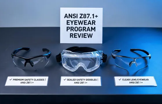 Safety glasses and goggles assortment