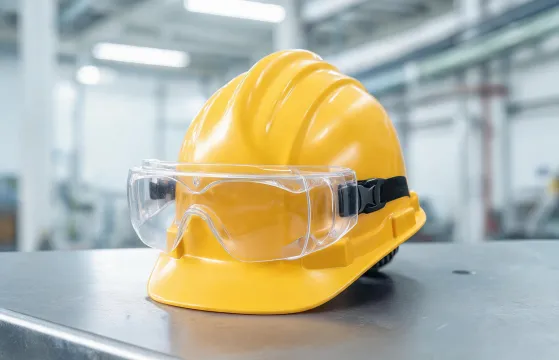 Hard hat and safety eyewear pairing