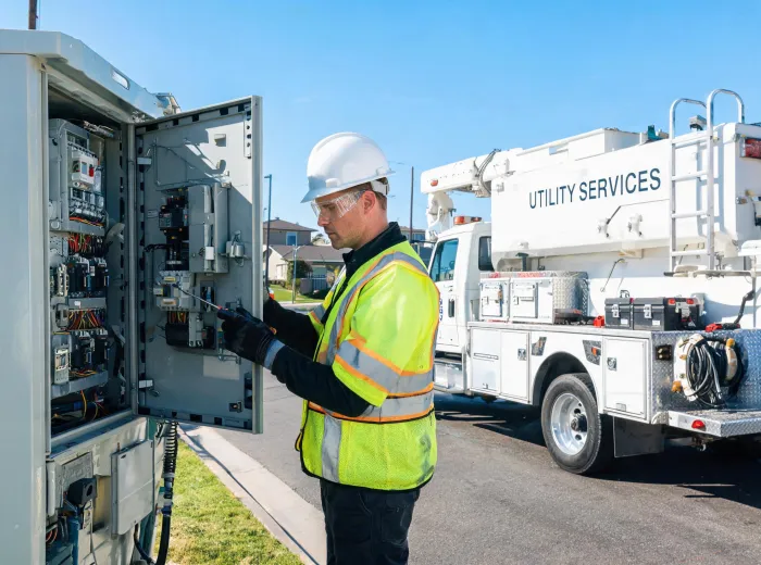 Utility worker eye protection